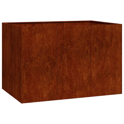 Planter Rusty 120x80x80 cm Weathering Steel