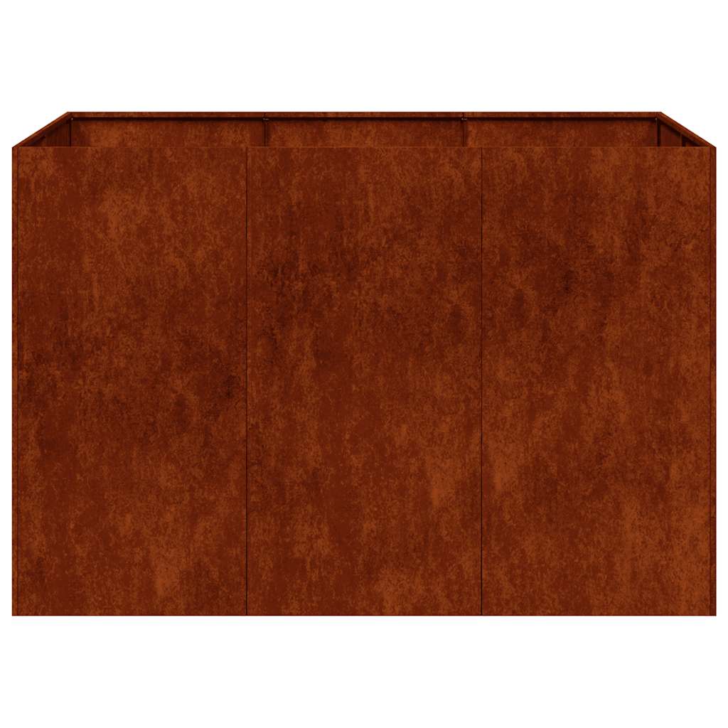 Planter Rusty 120x80x80 cm Weathering Steel