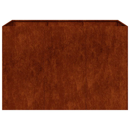Planter Rusty 120x80x80 cm Weathering Steel