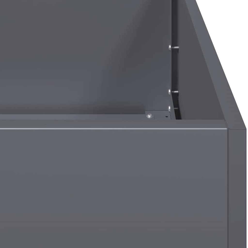 Planter Anthracite 100x100x30 cm Steel