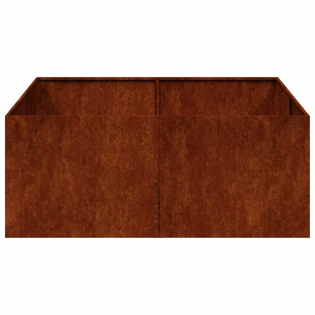 Garden Planter Rusty 100 x 100 x 40 cm