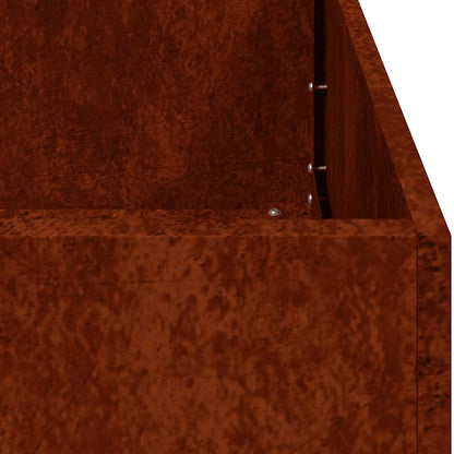 Garden Planter Rusty 100 x 100 x 40 cm