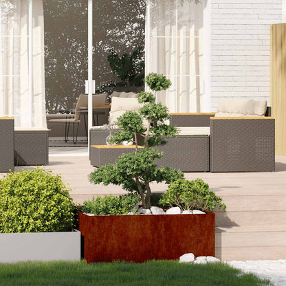 Garden Planter Rusty 100 x 100 x 40 cm
