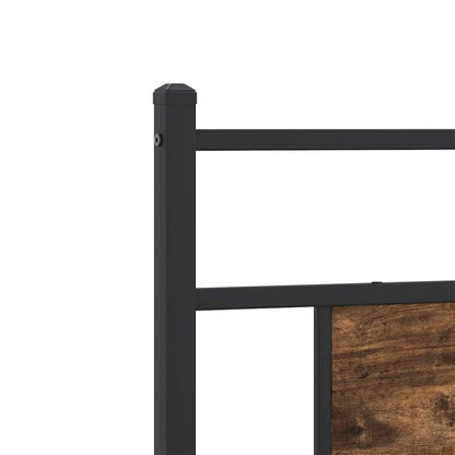Bed Frame without Mattress Smoked Oak 90x190 cm Single Engineered Wood
