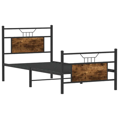 Bed Frame without Mattress Smoked Oak 80x200 cm Engineered Wood