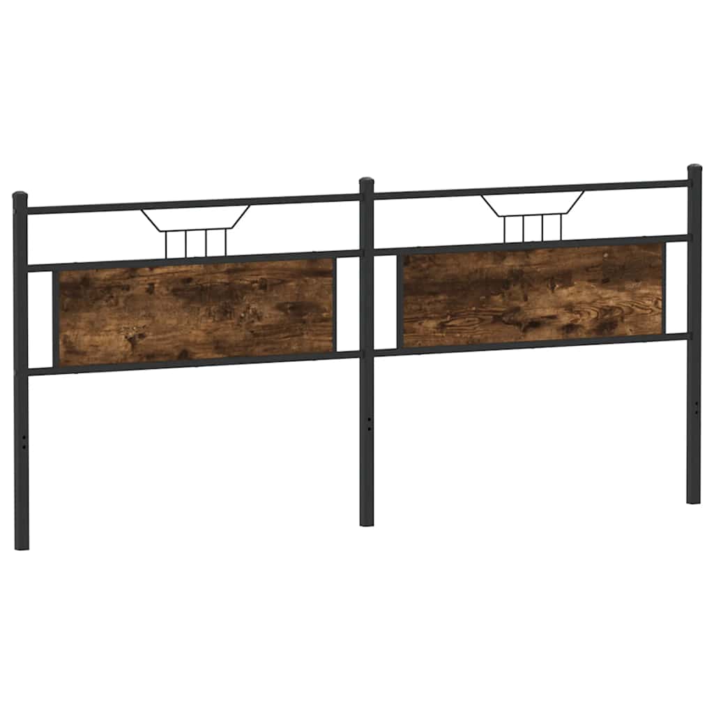 Replace Headboard Smoked Oak 193 cm Engineered Wood and Steel