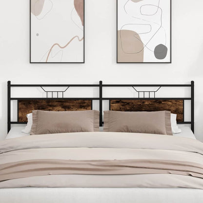 Replace Headboard Smoked Oak 193 cm Engineered Wood and Steel
