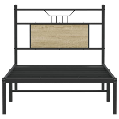 Bed Frame without Mattress Sonoma Oak 75x190 cm Small Single Engineered Wood