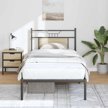 Bed Frame without Mattress Sonoma Oak 80x200 cm Engineered Wood