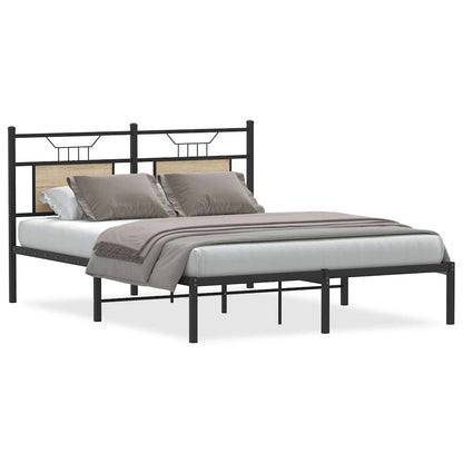 Bed Frame without Mattress Sonoma Oak 137x190 cm Engineered Wood