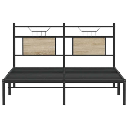 Bed Frame without Mattress Sonoma Oak 150x200 cm King Size Engineered Wood