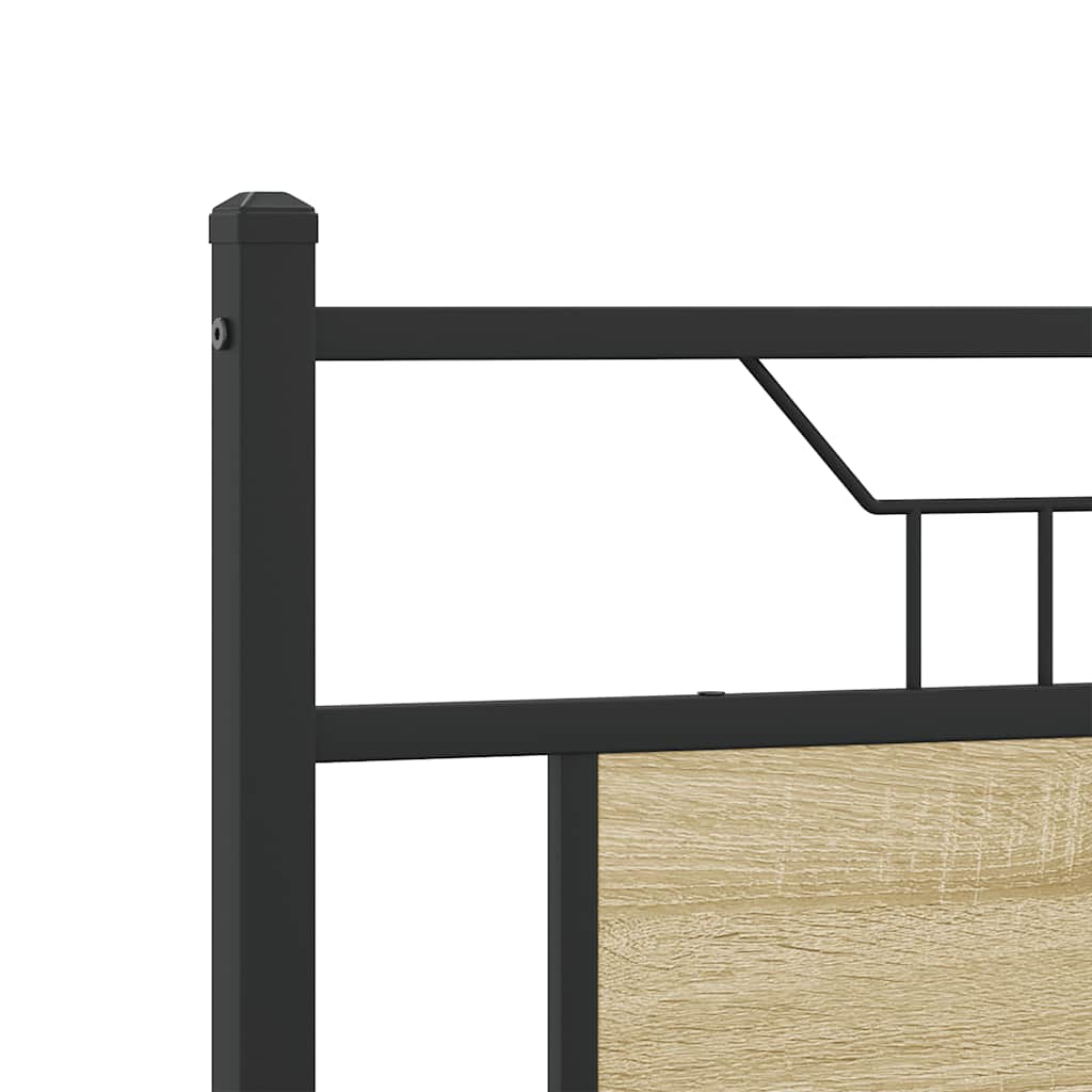 Bed Frame without Mattress Sonoma Oak 150x200 cm King Size Engineered Wood
