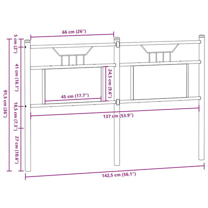 Replace Headboard Sonoma Oak 137 cm Engineered Wood and Steel