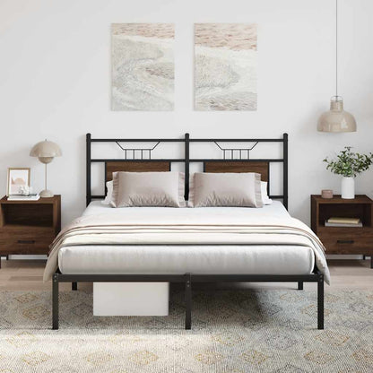 Bed Frame without Mattress Brown Oak 150x200 cm King Size Engineered Wood