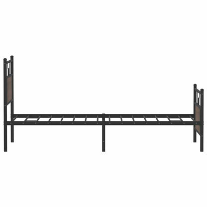 Bed Frame without Mattress Brown Oak 90x190 cm Single Engineered Wood