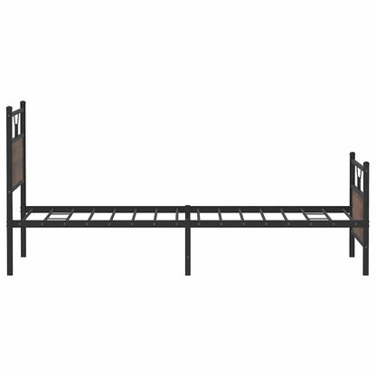 Bed Frame without Mattress Brown Oak 100x200 cm Engineered Wood