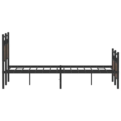 Bed Frame without Mattress Brown Oak 120x190 cm Small Double Engineered Wood