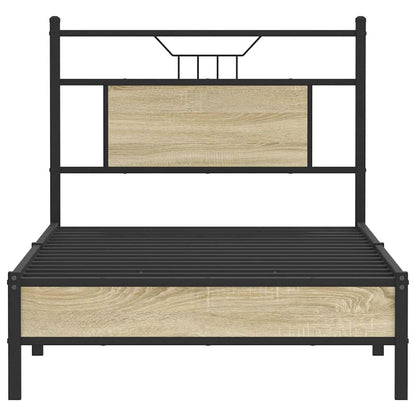 Bed Frame without Mattress Sonoma Oak 90x200 cm Engineered Wood