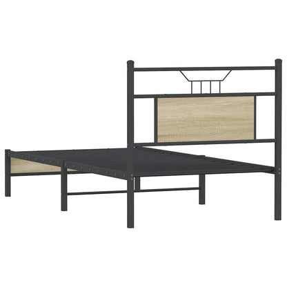 Bed Frame without Mattress Sonoma Oak 90x200 cm Engineered Wood