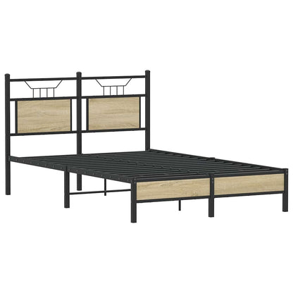 Bed Frame without Mattress Sonoma Oak 120x200 cm Engineered Wood