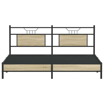 Bed Frame without Mattress Sonoma Oak 160x200 cm Engineered Wood