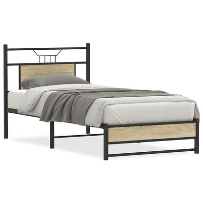 Bed Frame without Mattress Sonoma Oak 80x200 cm Engineered Wood