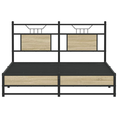 Bed Frame without Mattress Sonoma Oak 140x190 cm Engineered Wood