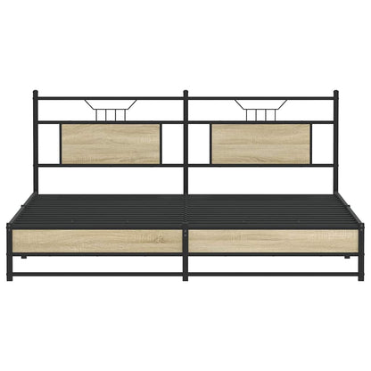 Bed Frame without Mattress Sonoma Oak 160x200 cm Engineered Wood