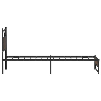 Bed Frame without Mattress Brown Oak 90x200 cm Engineered Wood