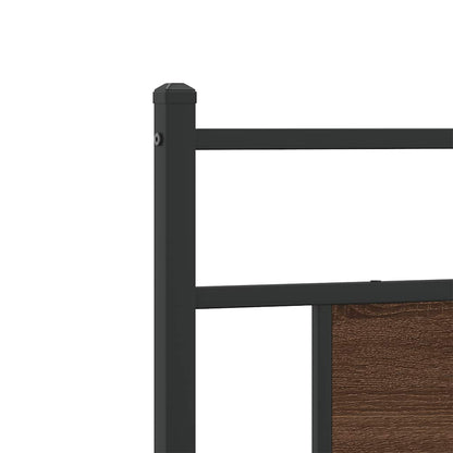Bed Frame without Mattress Brown Oak 90x200 cm Engineered Wood
