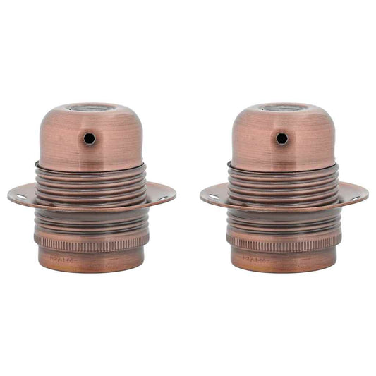 Lamp Holders 2 pcs Red Bronze E27