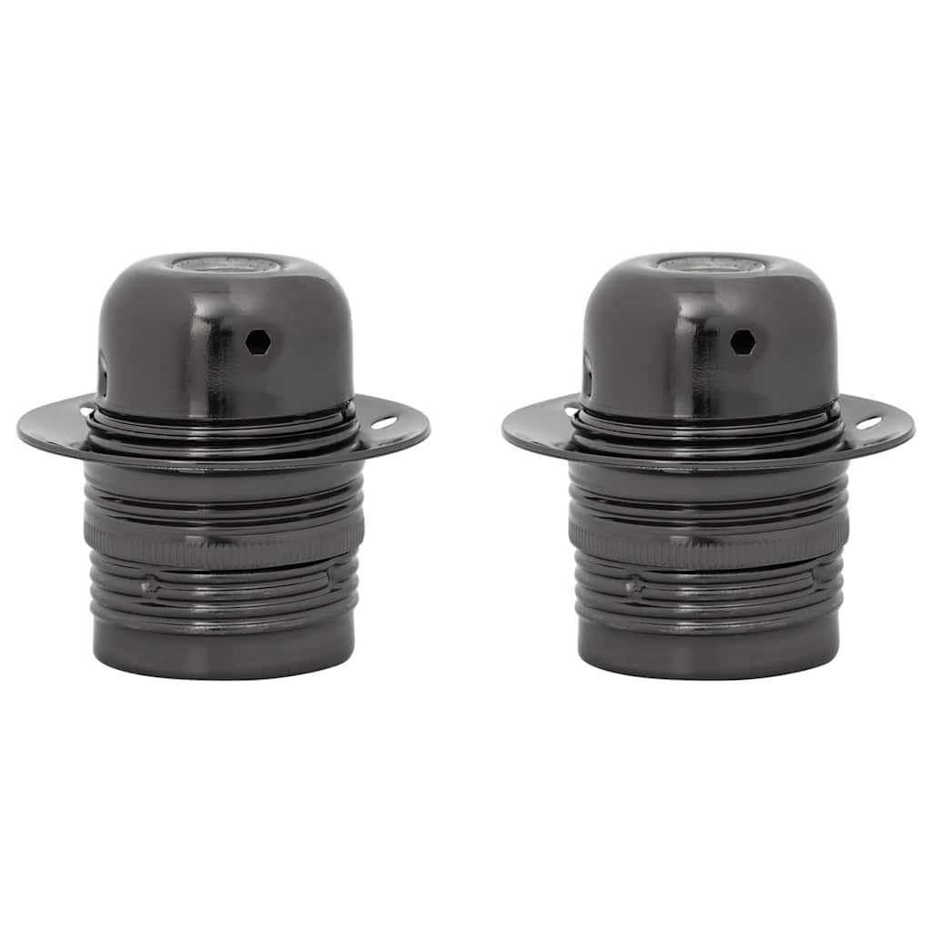 Lamp Holders 2 pcs Glossy Black E27