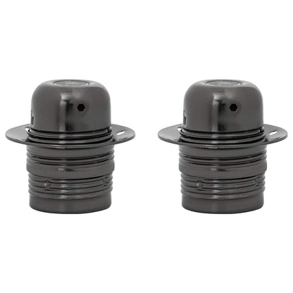 Lamp Holders 2 pcs Glossy Black E27