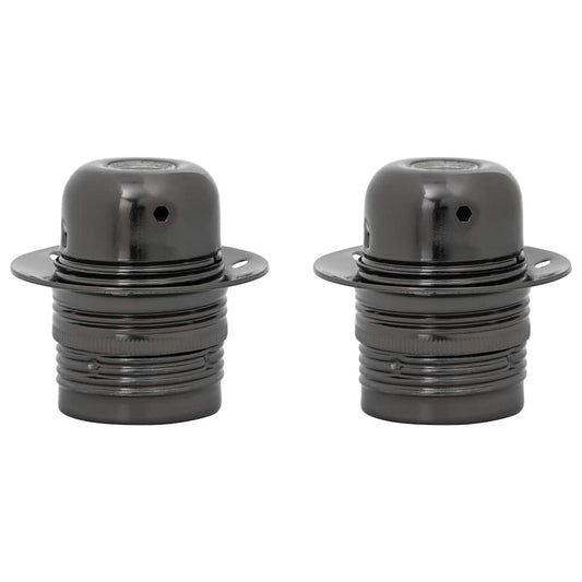 Lamp Holders 2 pcs Glossy Black E27