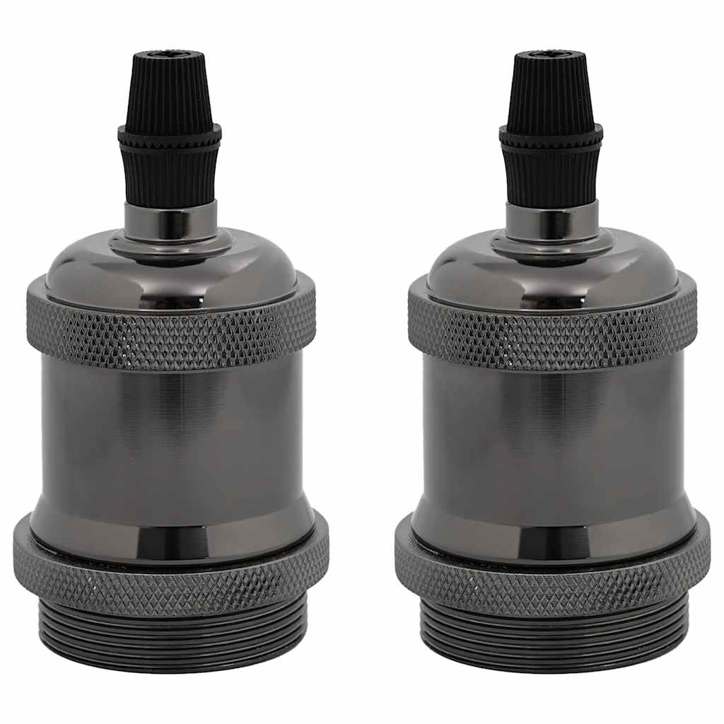 Lamp Holders 2 pcs Glossy Black E27