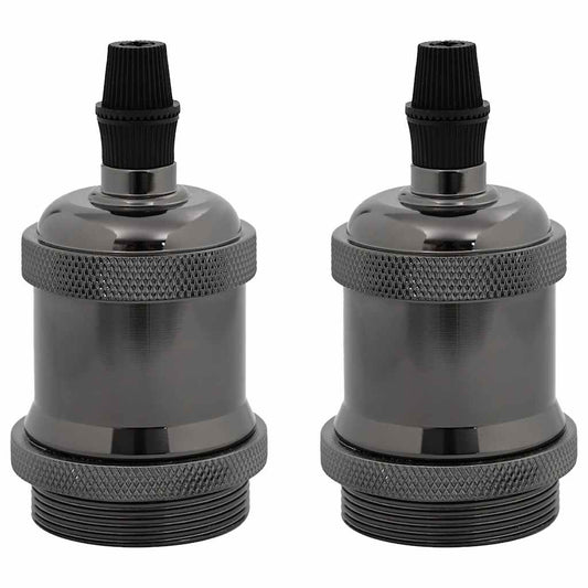 Lamp Holders 2 pcs Glossy Black E27
