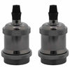 Lamp Holders 2 pcs Glossy Black E27