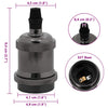 Lamp Holders 2 pcs Glossy Black E27