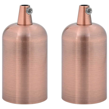 Lamp Holders 2 pcs Red Bronze E27