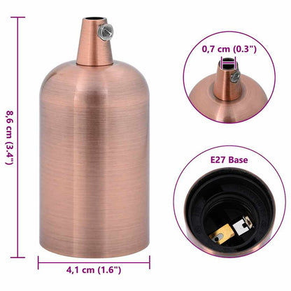 Lamp Holders 2 pcs Red Bronze E27