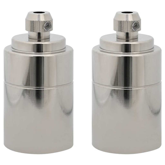 Lamp Holders 2 pcs Satin Nickel E27