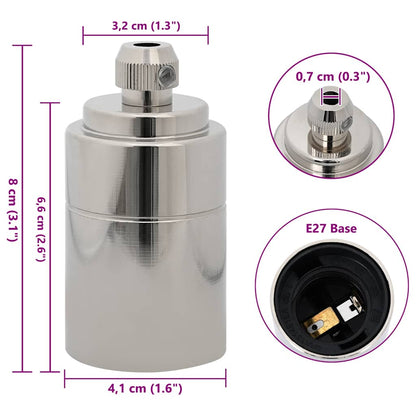 Lamp Holders 2 pcs Satin Nickel E27