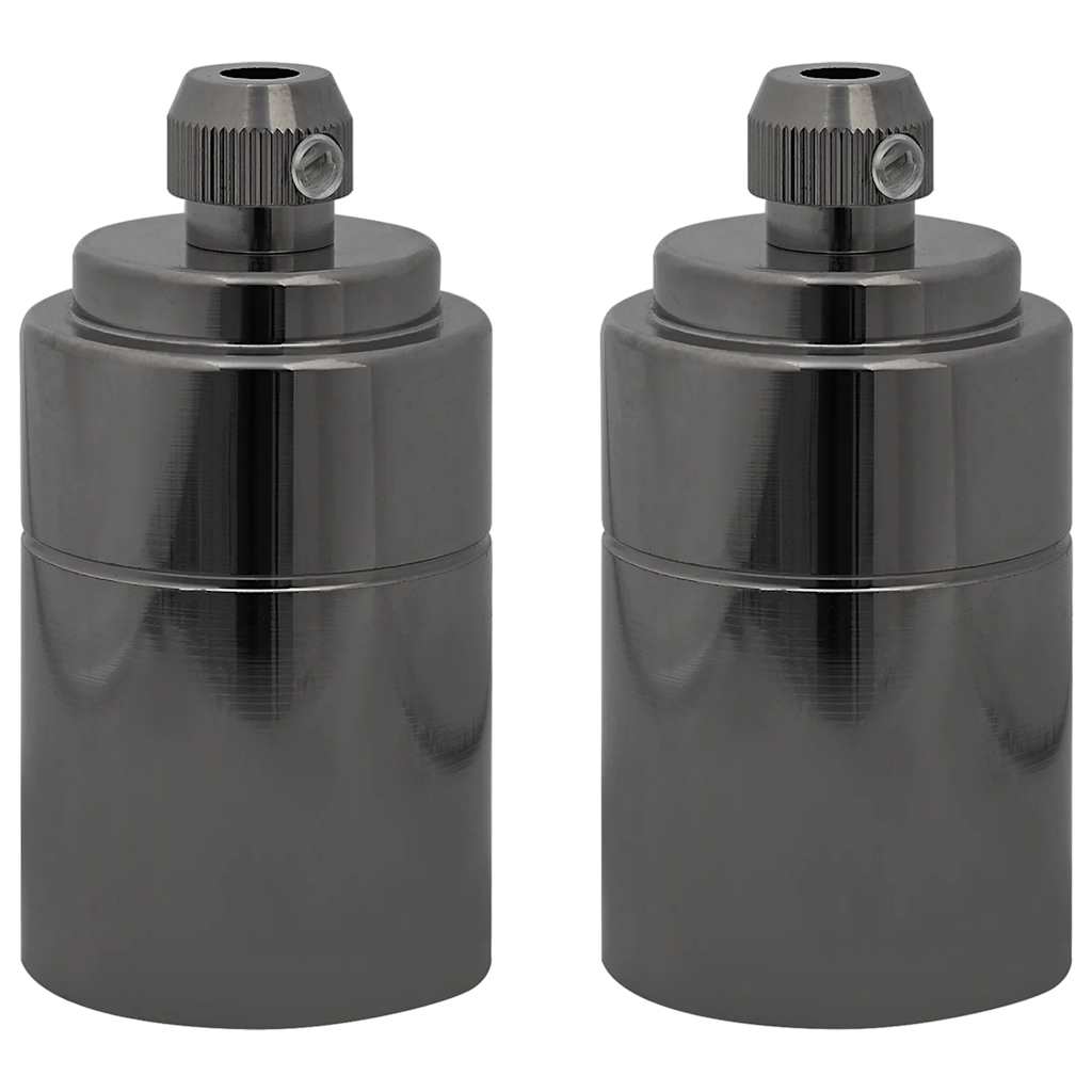 Lamp Holders 2 pcs Glossy Black E27