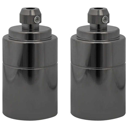 Lamp Holders 2 pcs Glossy Black E27