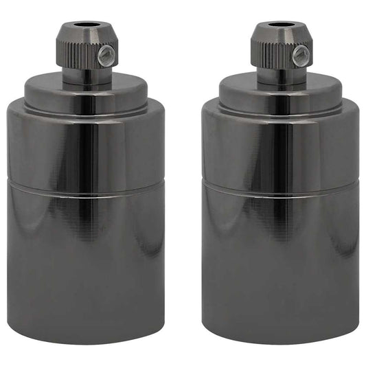 Lamp Holders 2 pcs Glossy Black E27