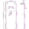 Bathroom Wall Support Manual Blue 50 x 17.5 x 136 cm Steel