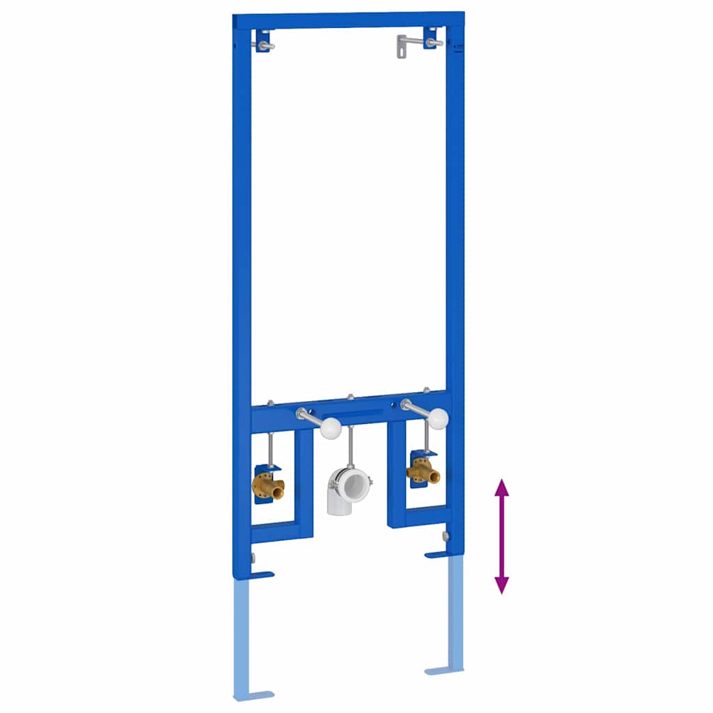 Bathroom Wall Support Height Adjustable Blue 50 x 3 x 112 cm