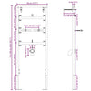 Bathroom Wall Support Manual Blue 50 x 17.5 x 136 cm Steel