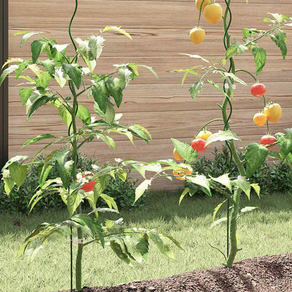 Plant Support 5 pcs Green 110 x 0.6 x 0.6 cm Steel