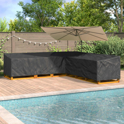 Furniture Cover Black 325 x 325 x 80 cm 420D Oxford Fbric